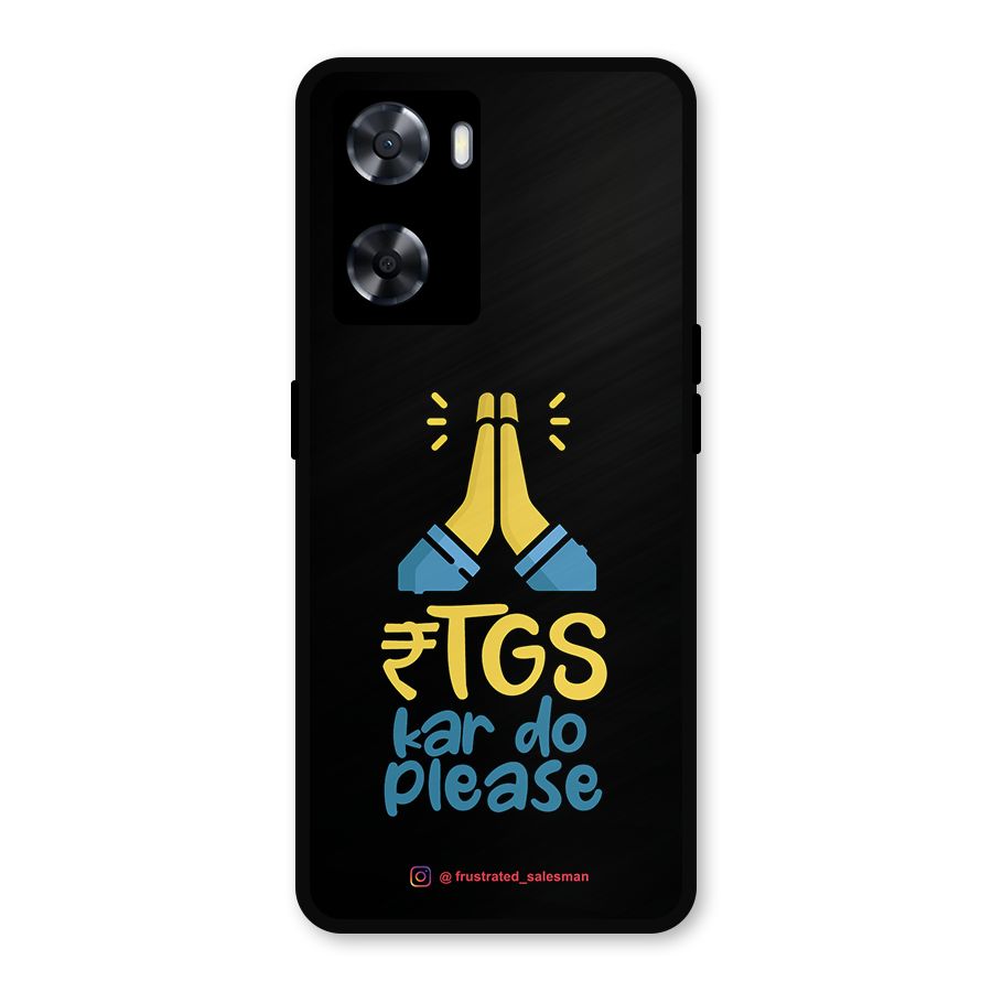 RTGS Kar Do Please Black Metal Back Case for OnePlus Nord N20 SE