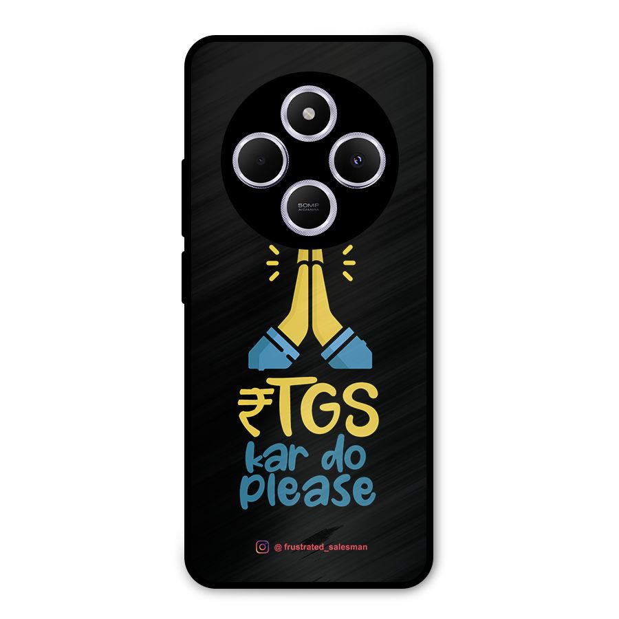 RTGS Kar Do Please Black Metal Back Case for Poco C75 5G