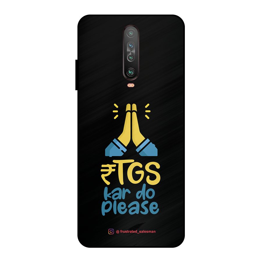 RTGS Kar Do Please Black Metal Back Case for Poco X2