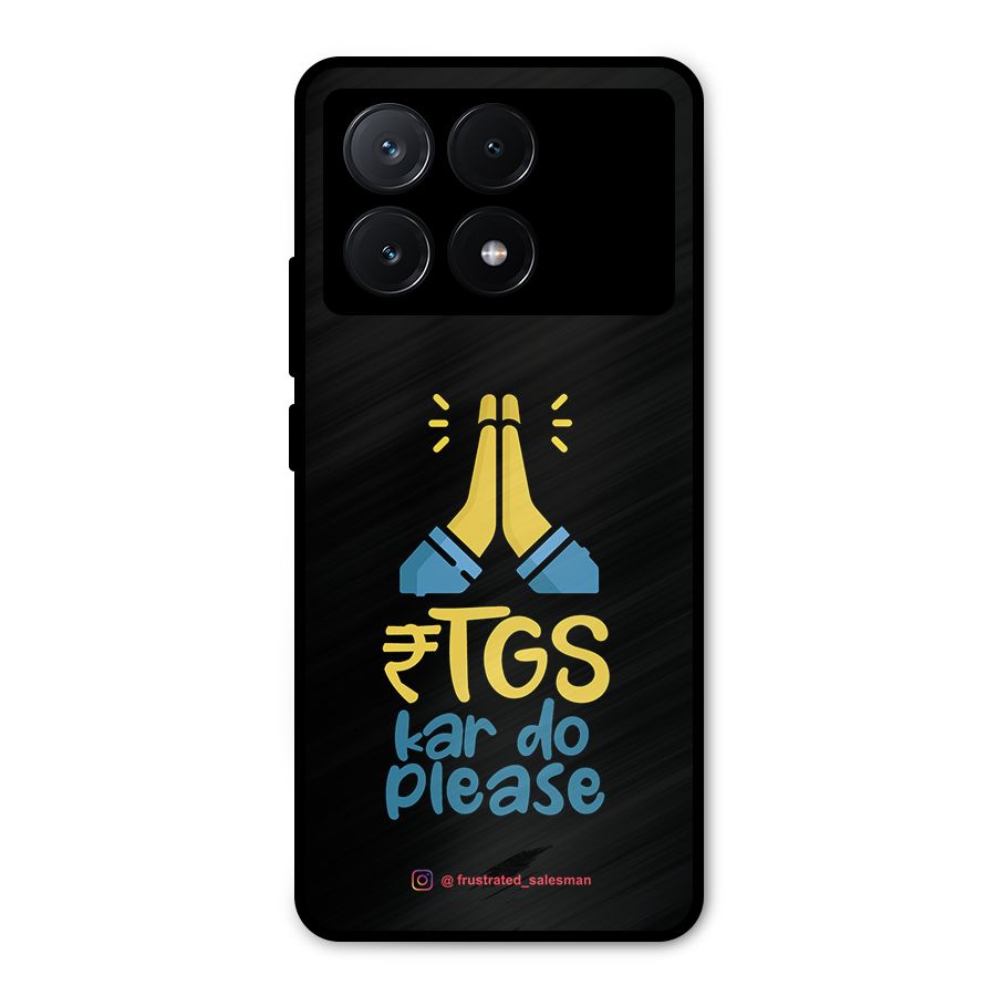RTGS Kar Do Please Black Metal Back Case for Poco X6 Pro