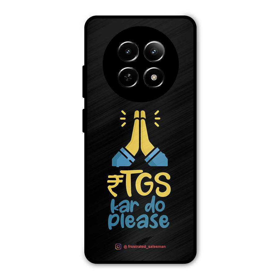 RTGS Kar Do Please Black Metal Back Case for Realme 12x 5G