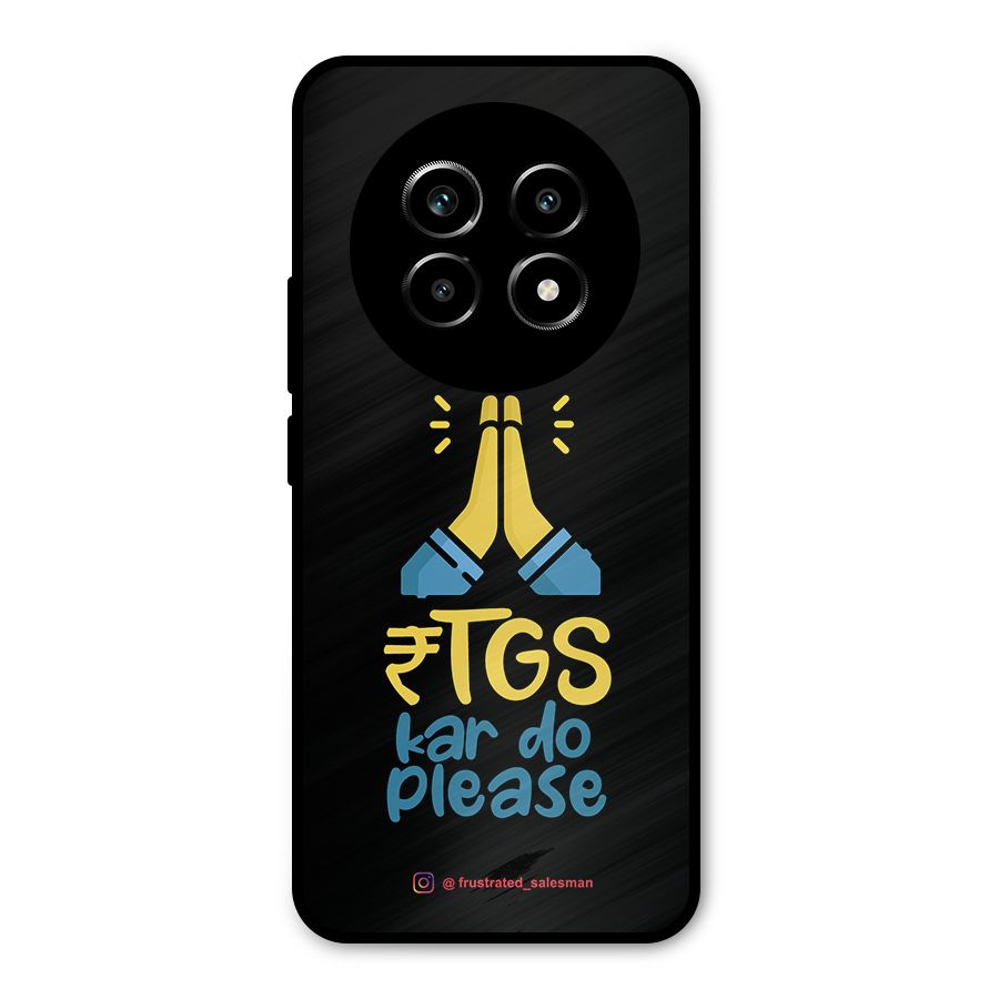 RTGS Kar Do Please Black Metal Back Case for Realme 13 Pro