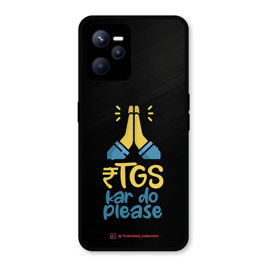 RTGS Kar Do Please Black Metal Back Case for Realme C35