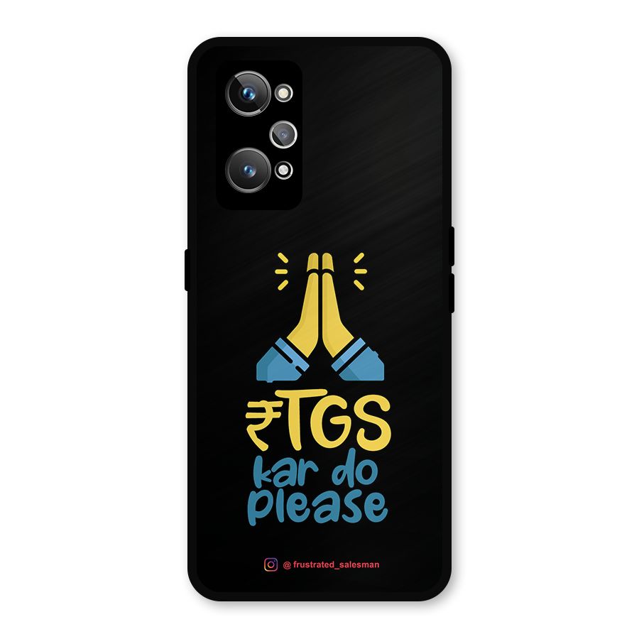 RTGS Kar Do Please Black Metal Back Case for Realme GT 2