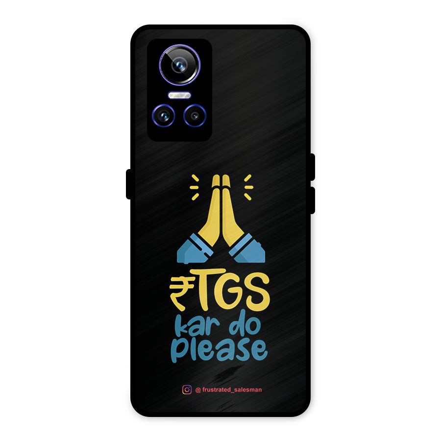 RTGS Kar Do Please Black Metal Back Case for Realme GT Neo 3