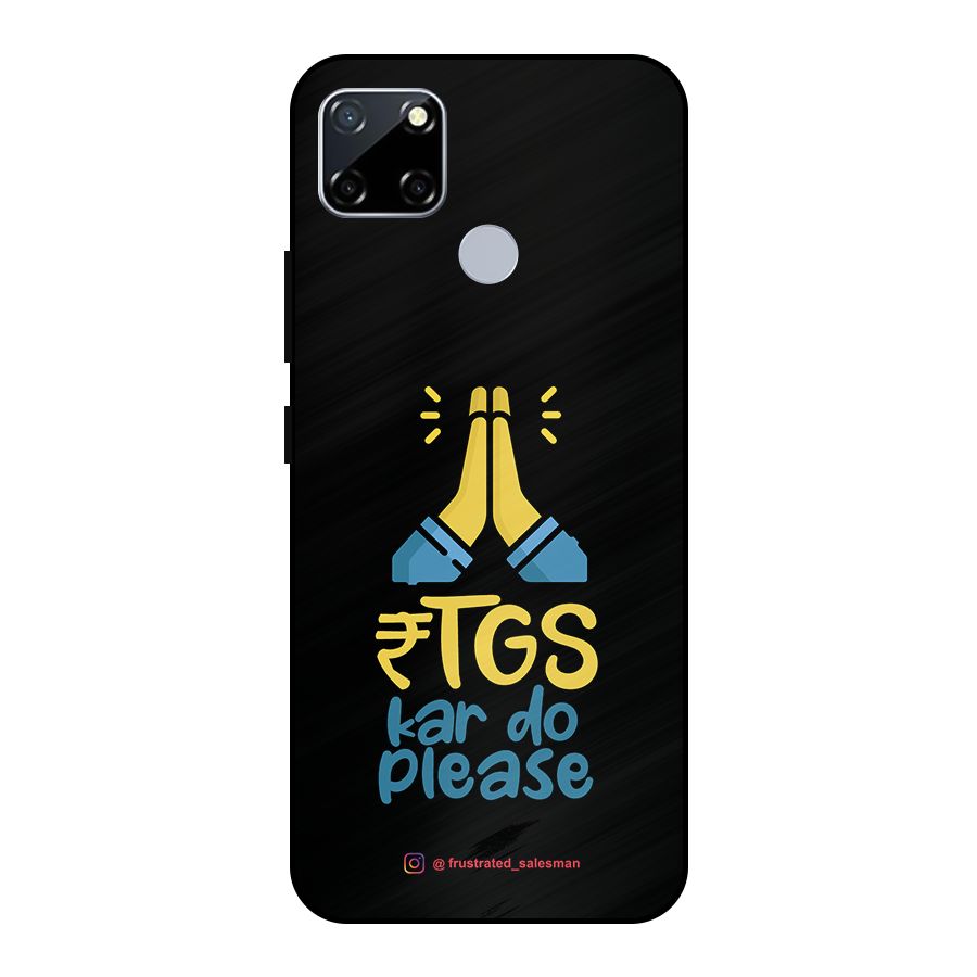 RTGS Kar Do Please Black Metal Back Case for Realme Narzo 20