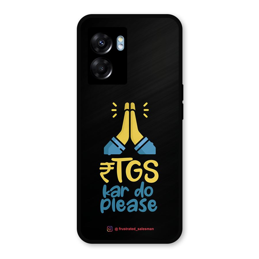 RTGS Kar Do Please Black Metal Back Case for Realme Narzo 50 5G