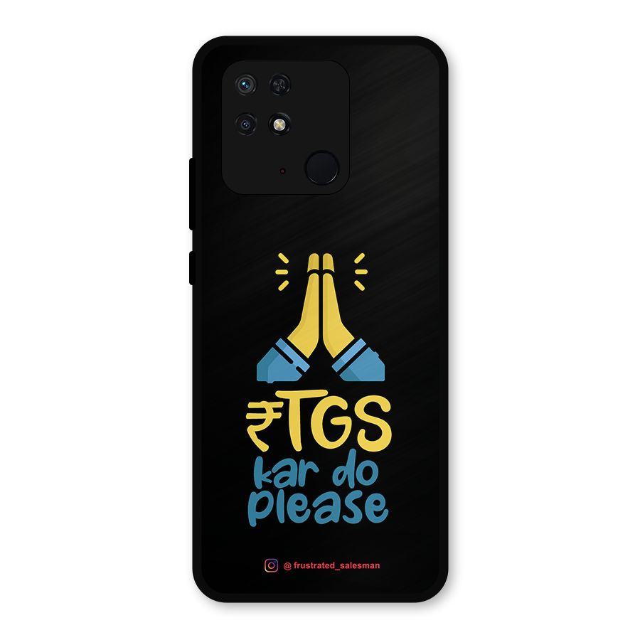 RTGS Kar Do Please Black Metal Back Case for Redmi 10