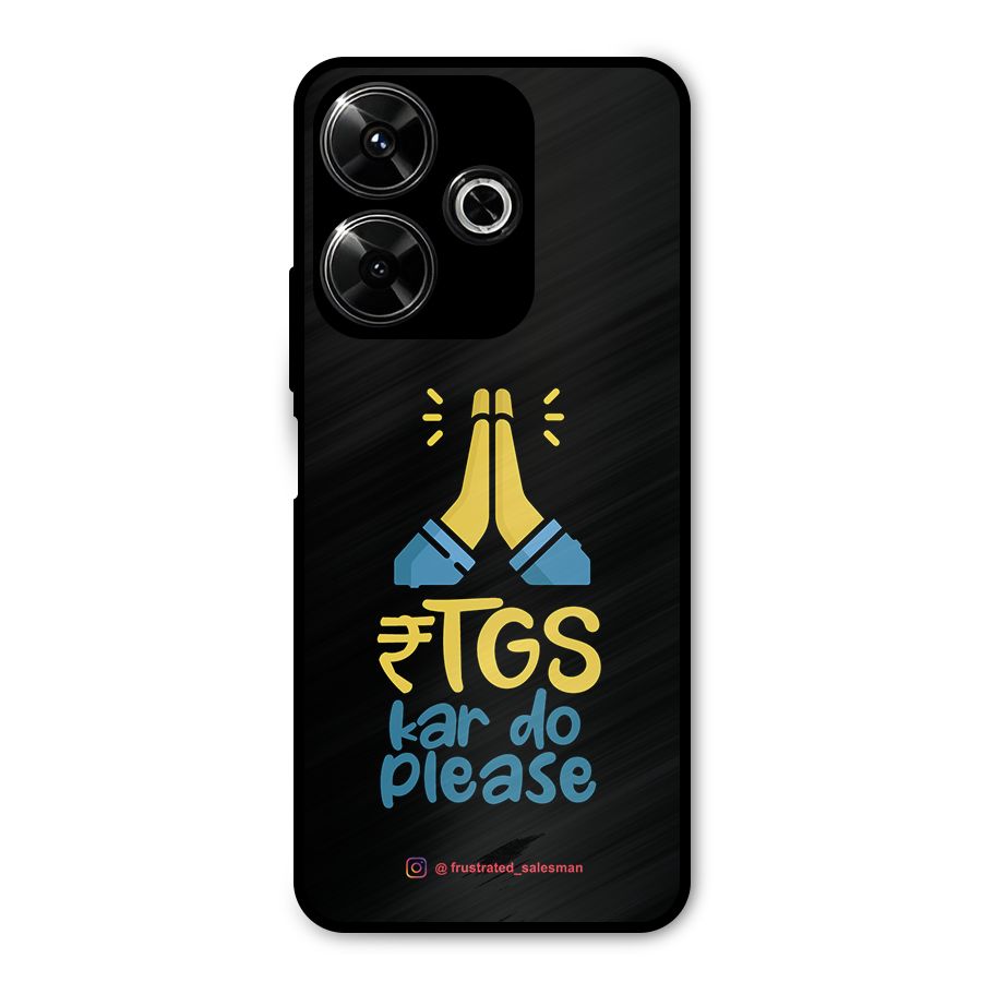 RTGS Kar Do Please Black Metal Back Case for Redmi 13 5G