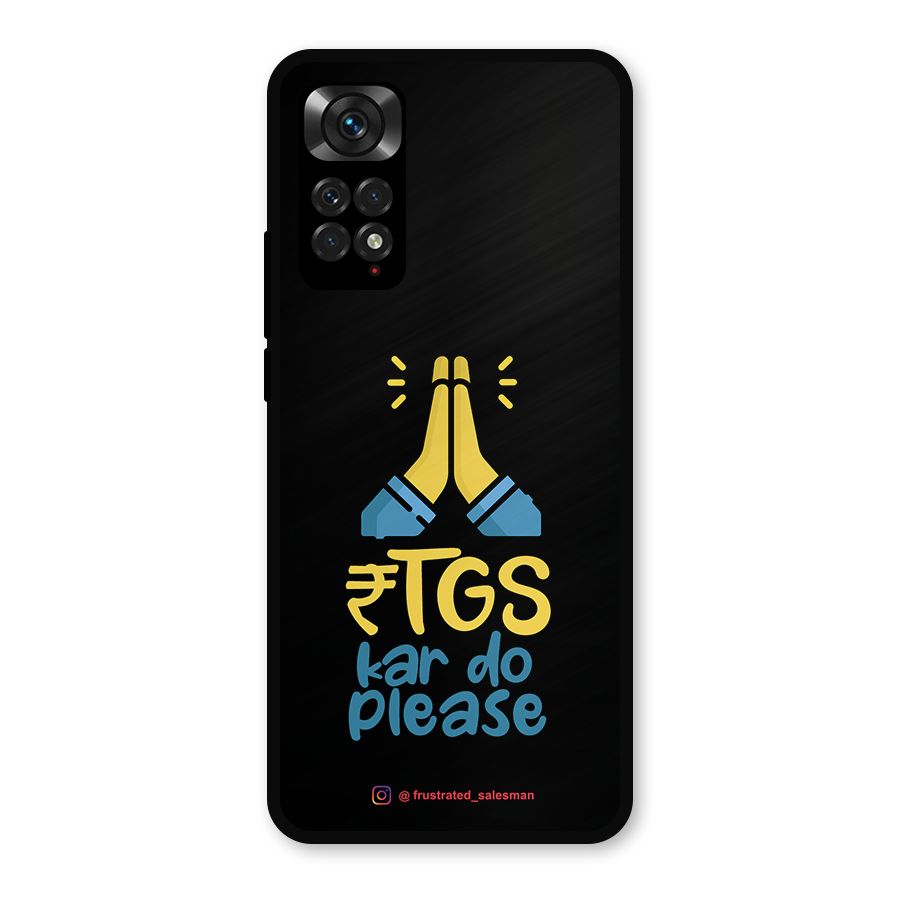 RTGS Kar Do Please Black Metal Back Case for Redmi Note 11s