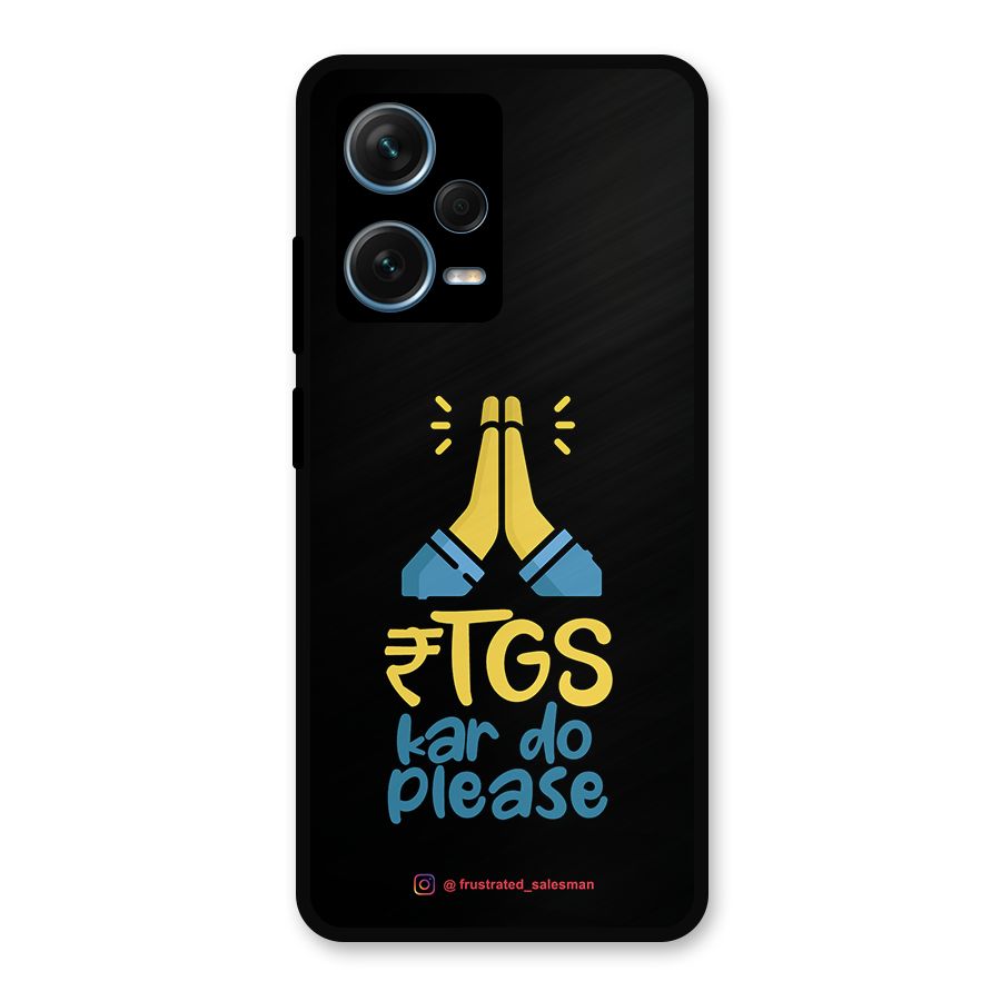 RTGS Kar Do Please Black Metal Back Case for Redmi Note 12 Pro Plus 5G
