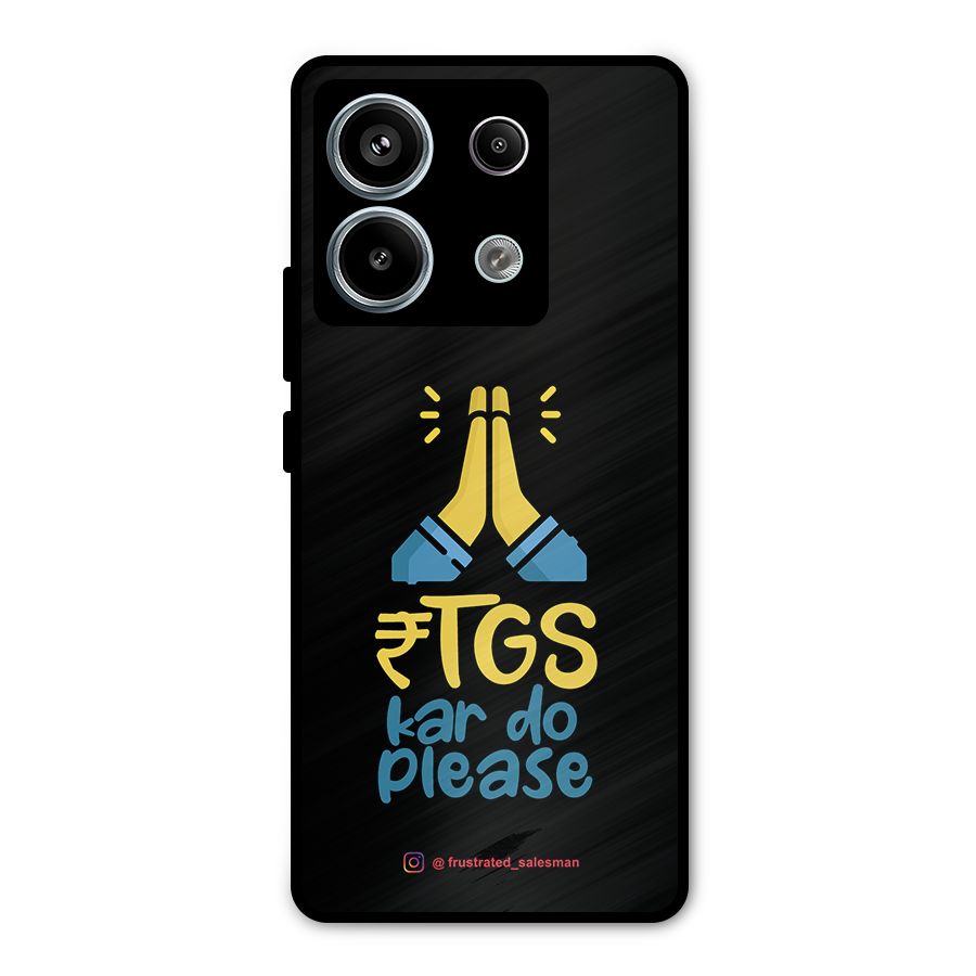 RTGS Kar Do Please Black Metal Back Case for Redmi Note 13 Pro 5G