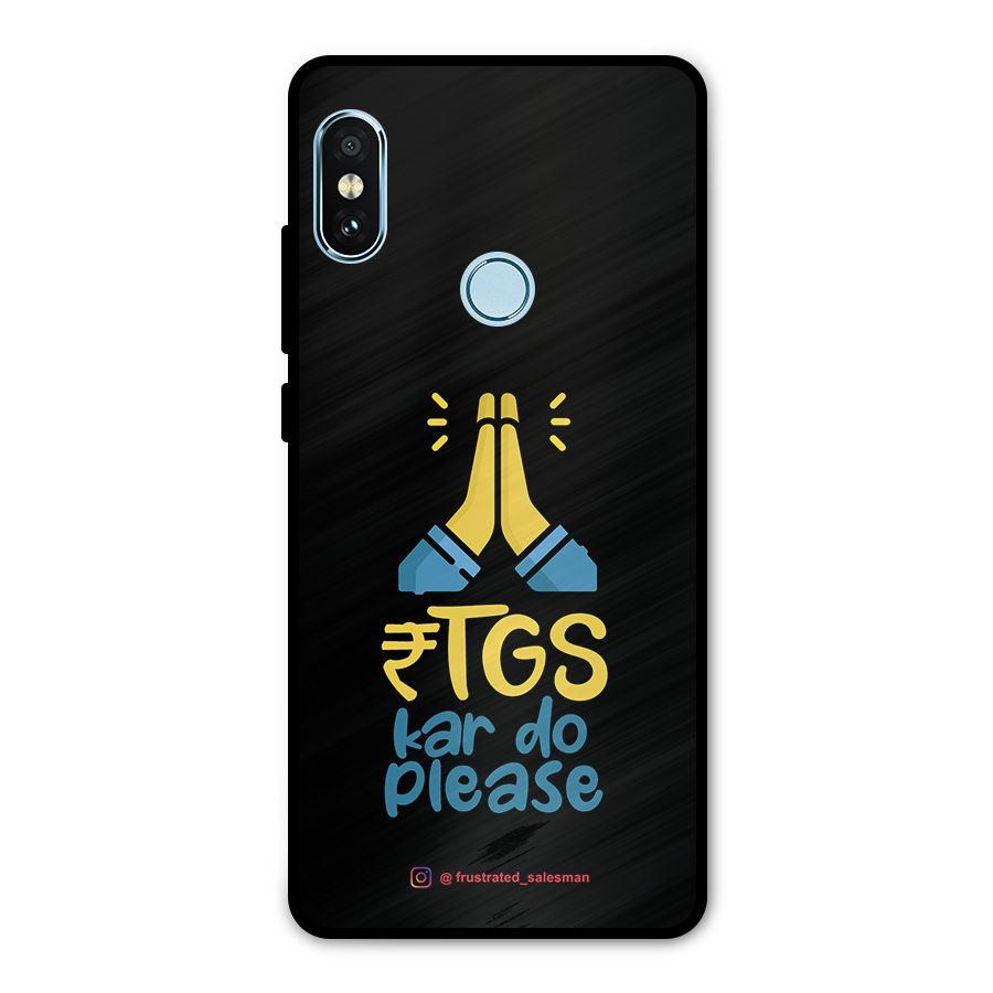 RTGS Kar Do Please Black Metal Back Case for Redmi Note 5 Pro