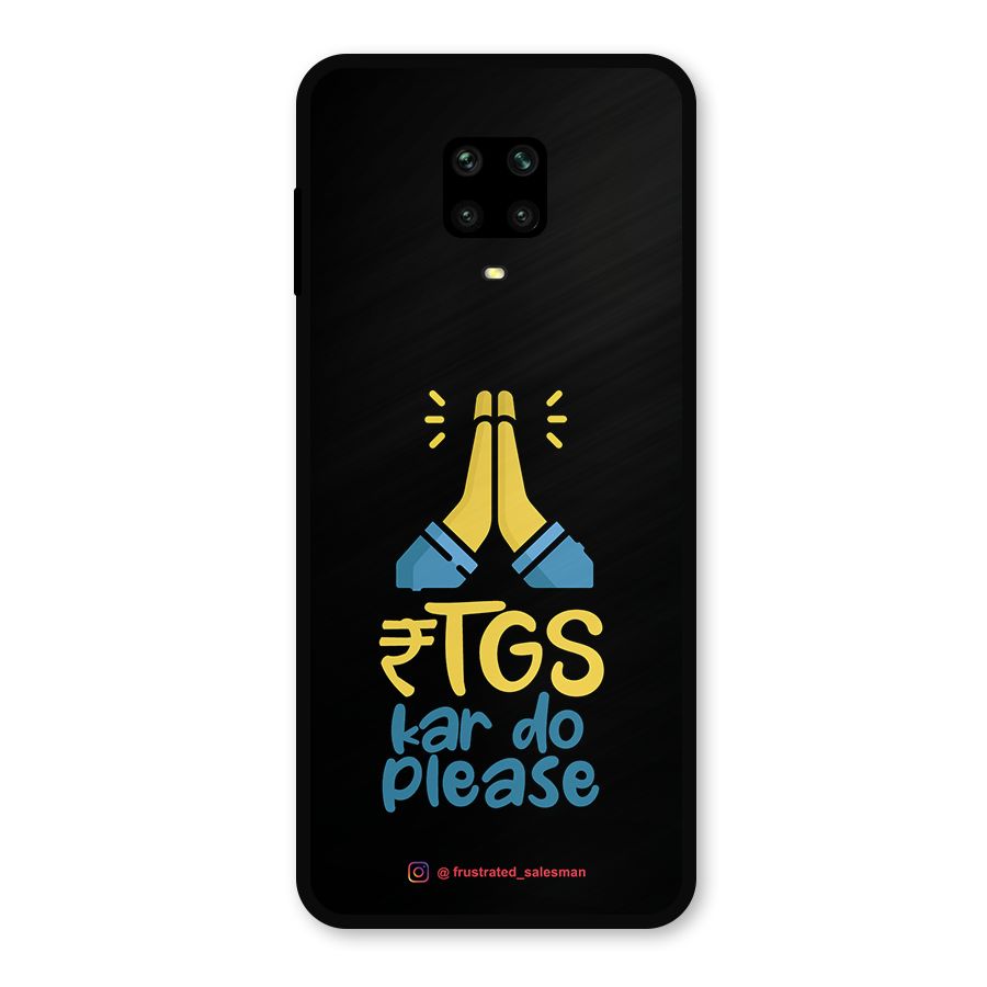 RTGS Kar Do Please Black Metal Back Case for Redmi Note 9 Pro Max