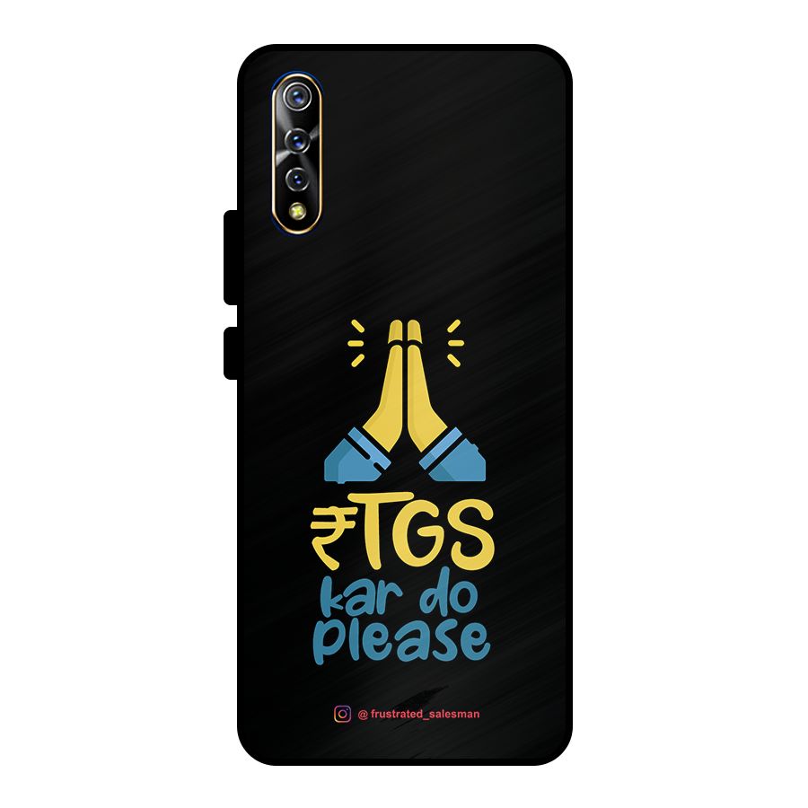 RTGS Kar Do Please Black Metal Back Case for Vivo S1