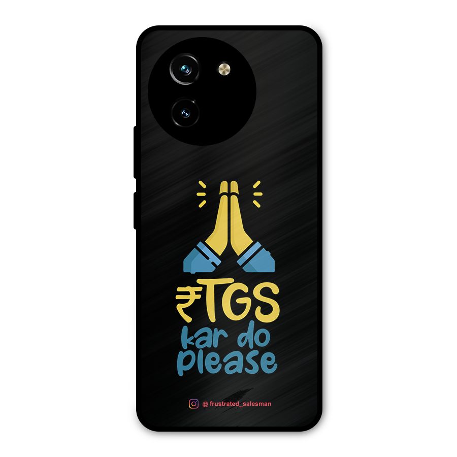 RTGS Kar Do Please Black Metal Back Case for Vivo T3x