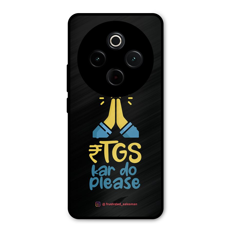 RTGS Kar Do Please Black Metal Back Case for Vivo T4