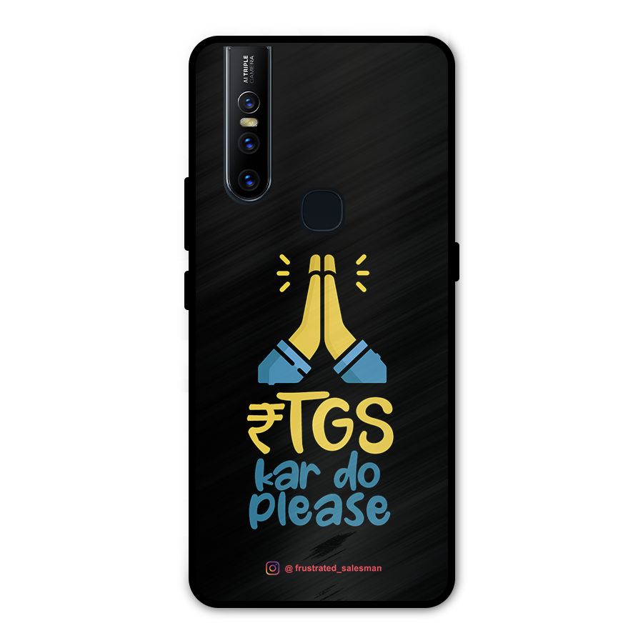 RTGS Kar Do Please Black Metal Back Case for Vivo V15