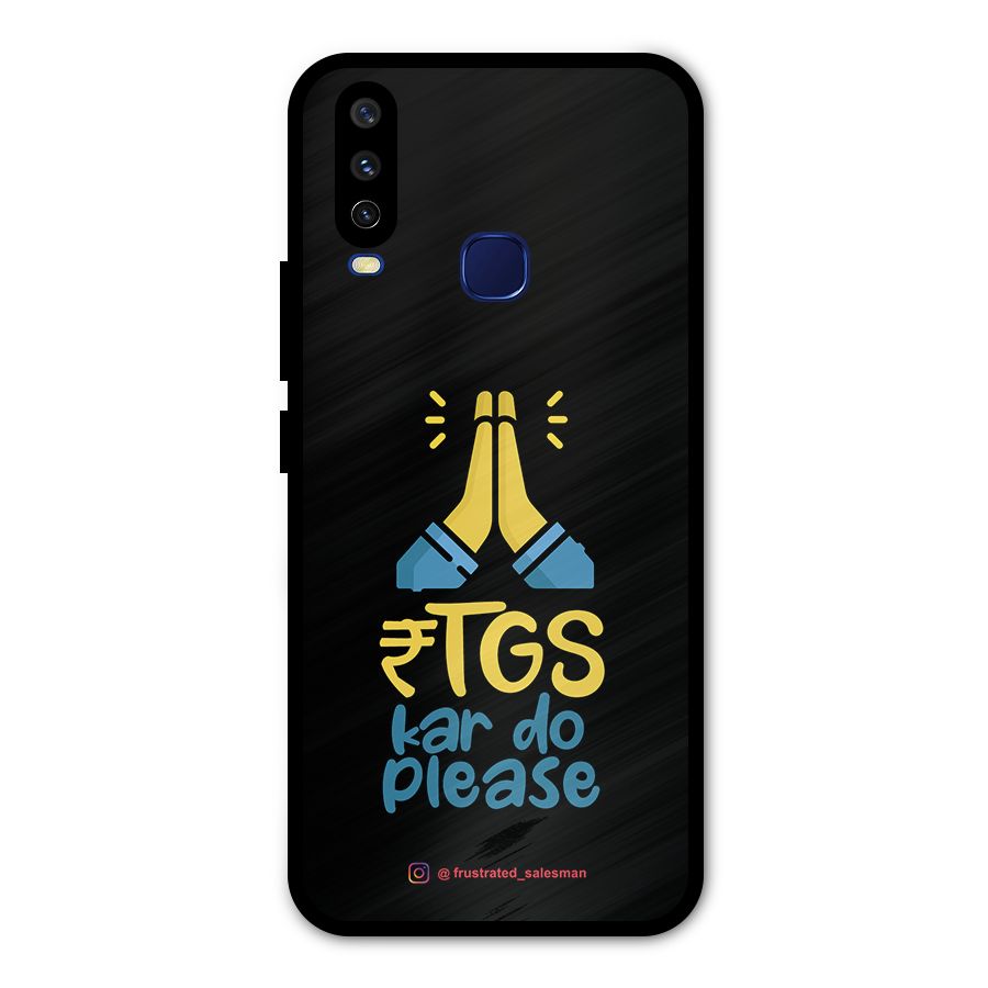 RTGS Kar Do Please Black Metal Back Case for Vivo V17