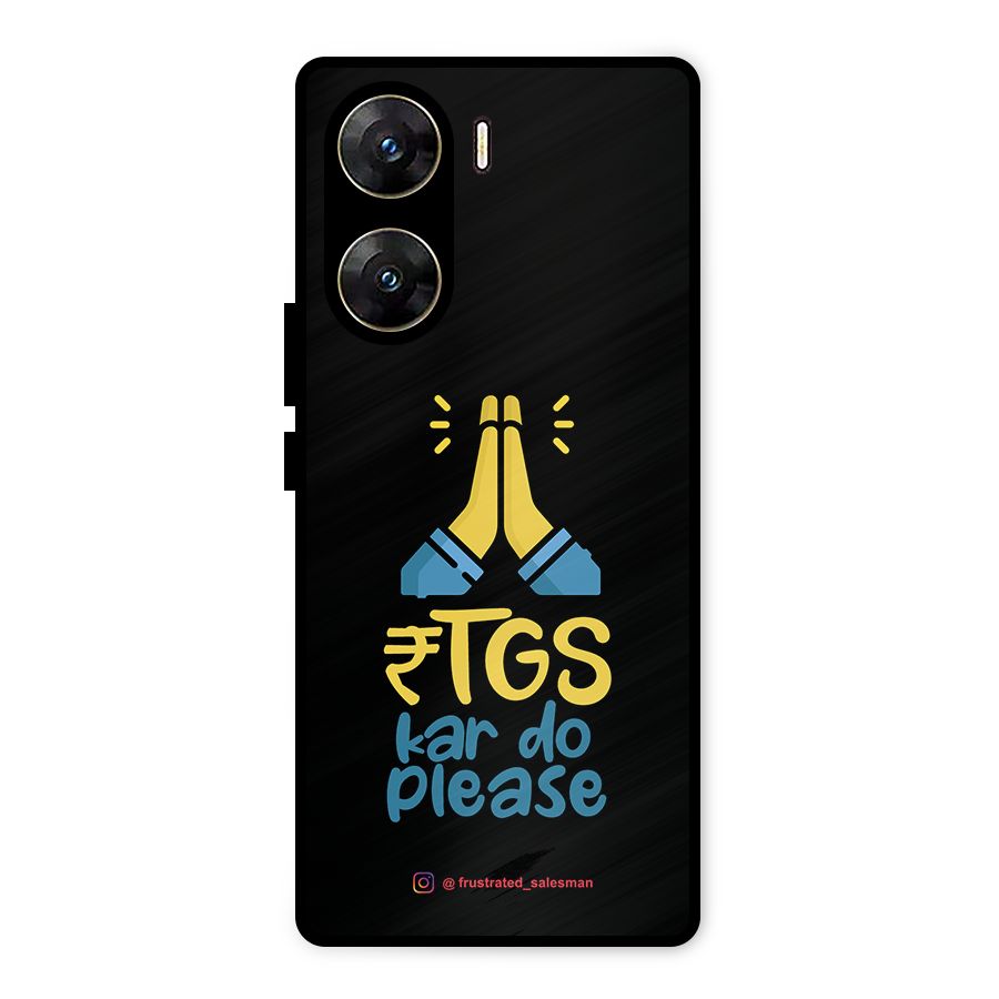 RTGS Kar Do Please Black Metal Back Case for Vivo V29e