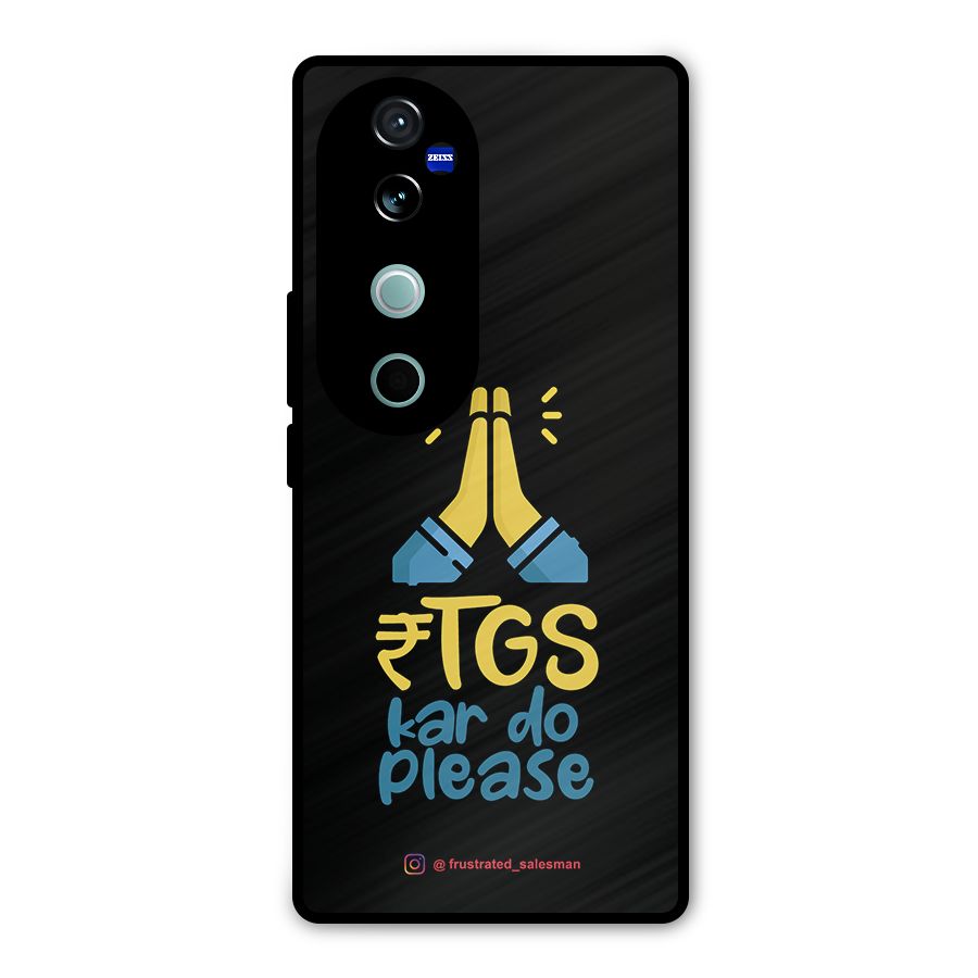 RTGS Kar Do Please Black Metal Back Case for Vivo V40