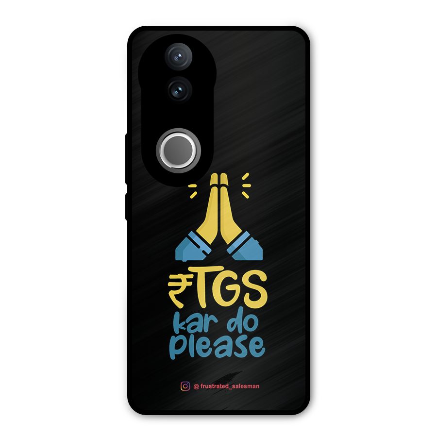 RTGS Kar Do Please Black Metal Back Case for Vivo V50e