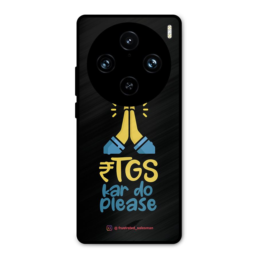 RTGS Kar Do Please Black Metal Back Case for Vivo X100 Pro