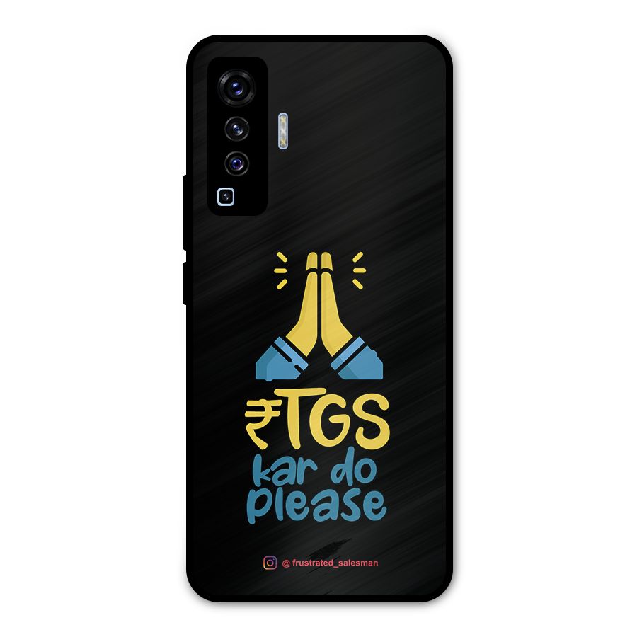 RTGS Kar Do Please Black Metal Back Case for Vivo X50