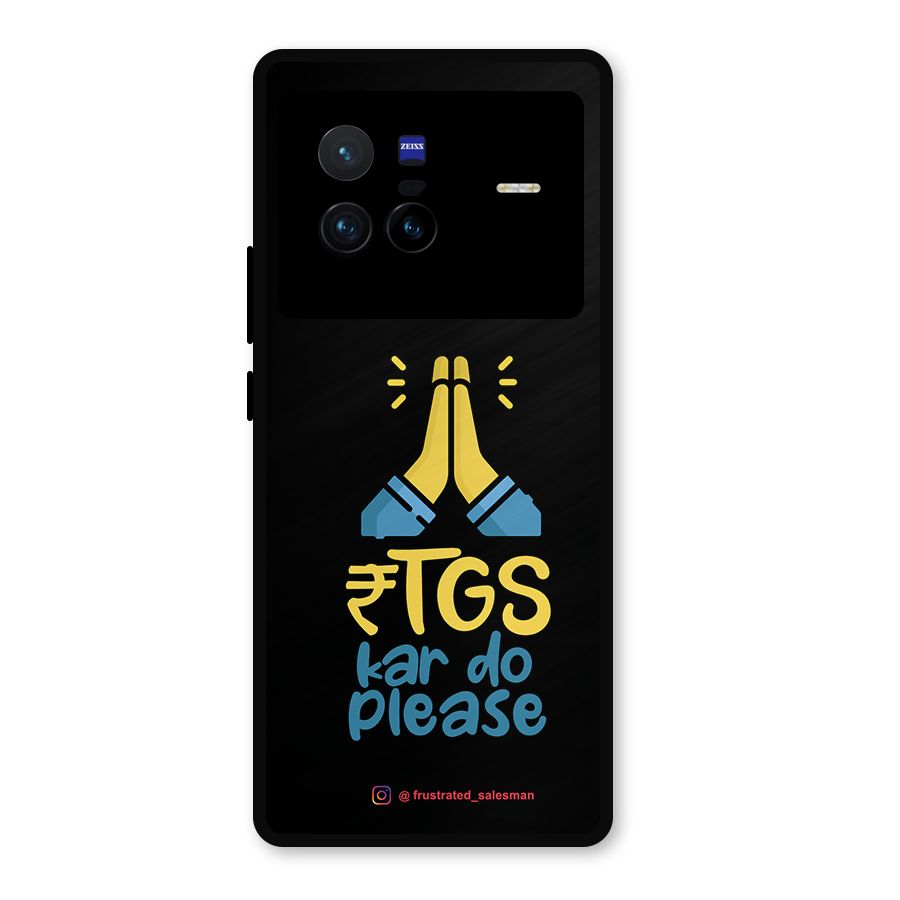 RTGS Kar Do Please Black Metal Back Case for Vivo X80