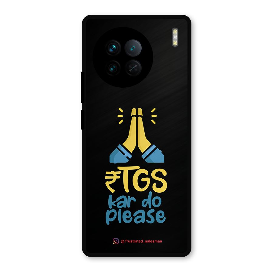 RTGS Kar Do Please Black Metal Back Case for Vivo X90