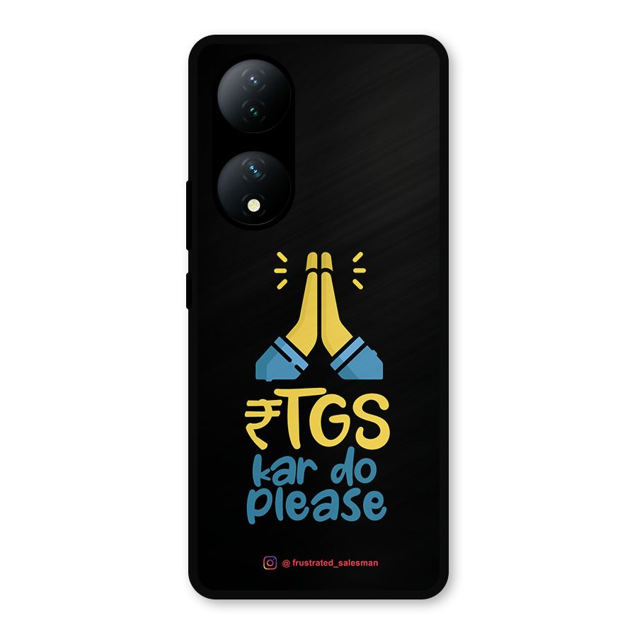 RTGS Kar Do Please Black Metal Back Case for Vivo Y100a