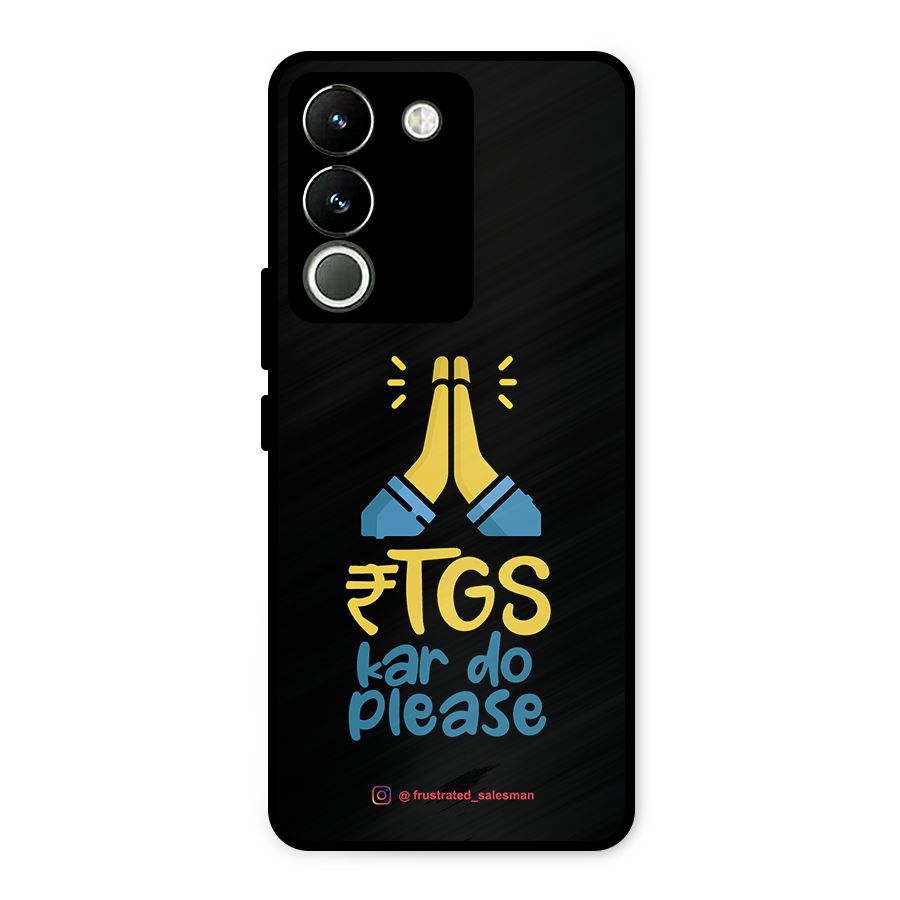 RTGS Kar Do Please Black Metal Back Case for Vivo Y200