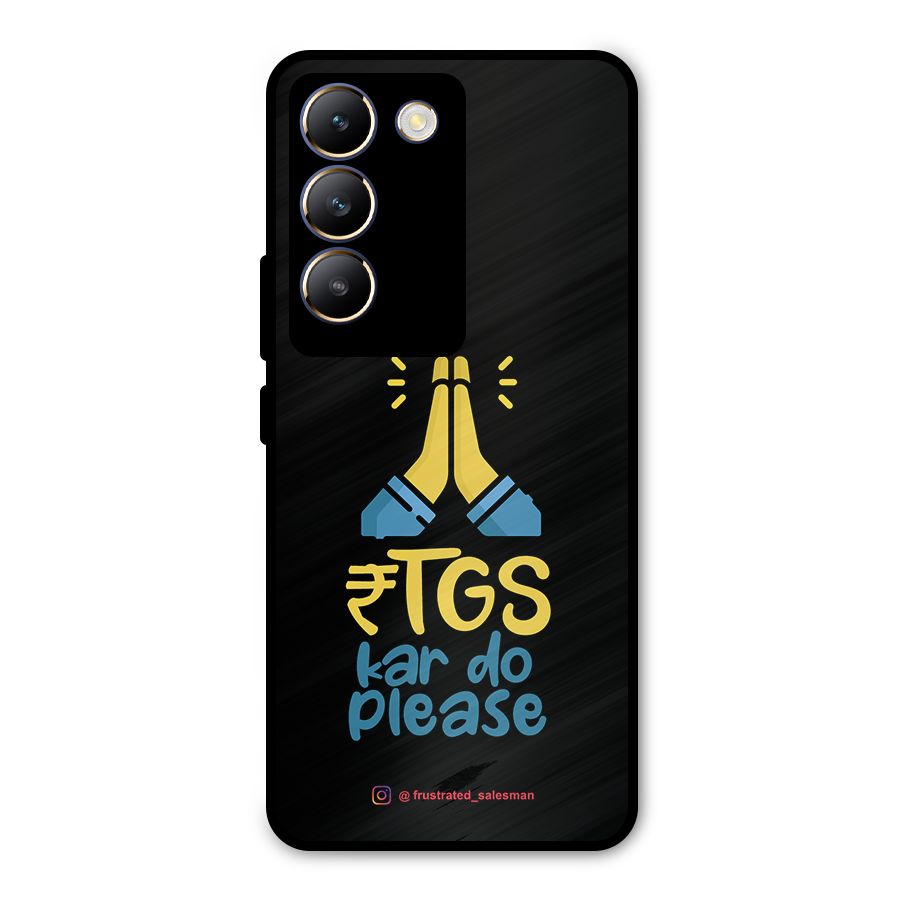 RTGS Kar Do Please Black Metal Back Case for Vivo Y200e