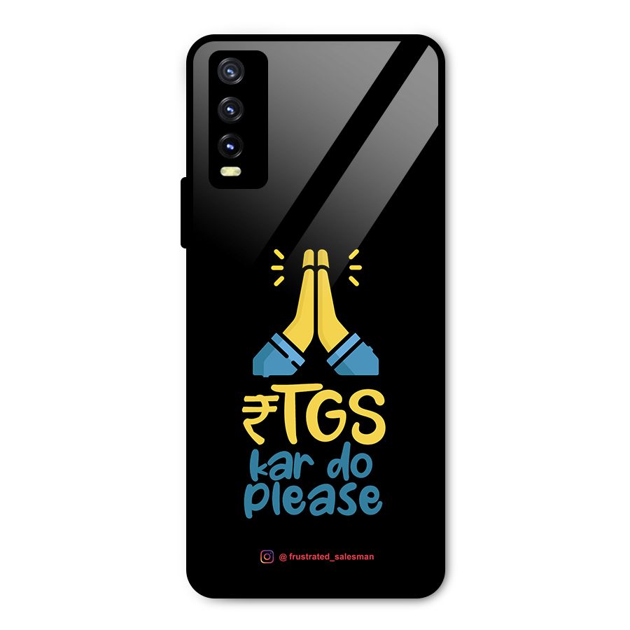 RTGS Kar Do Please Black Metal Back Case for Vivo Y20g