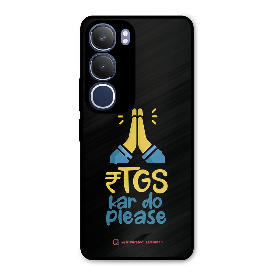 RTGS Kar Do Please Black Metal Back Case for Vivo Y29