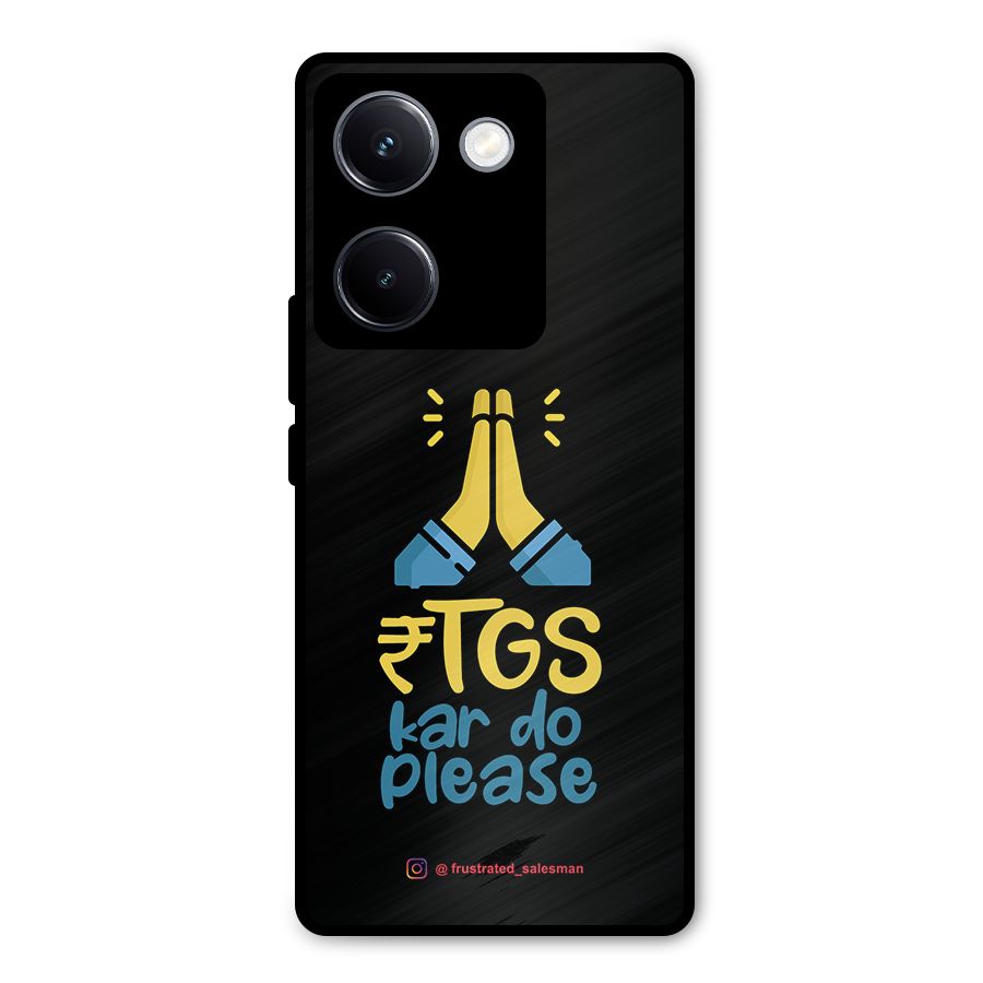 RTGS Kar Do Please Black Metal Back Case for Vivo Y300 Plus