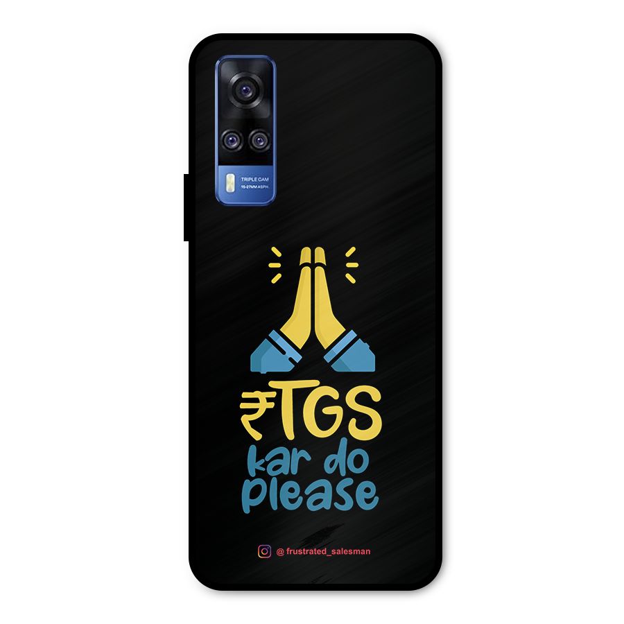 RTGS Kar Do Please Black Metal Back Case for Vivo Y31
