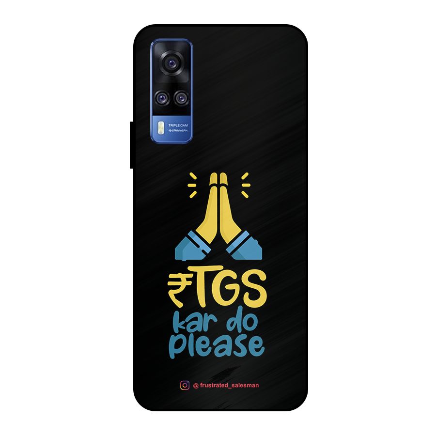 RTGS Kar Do Please Black Metal Back Case for Vivo Y51