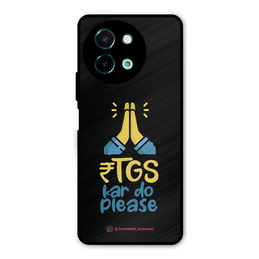 RTGS Kar Do Please Black Metal Back Case for Vivo Y58