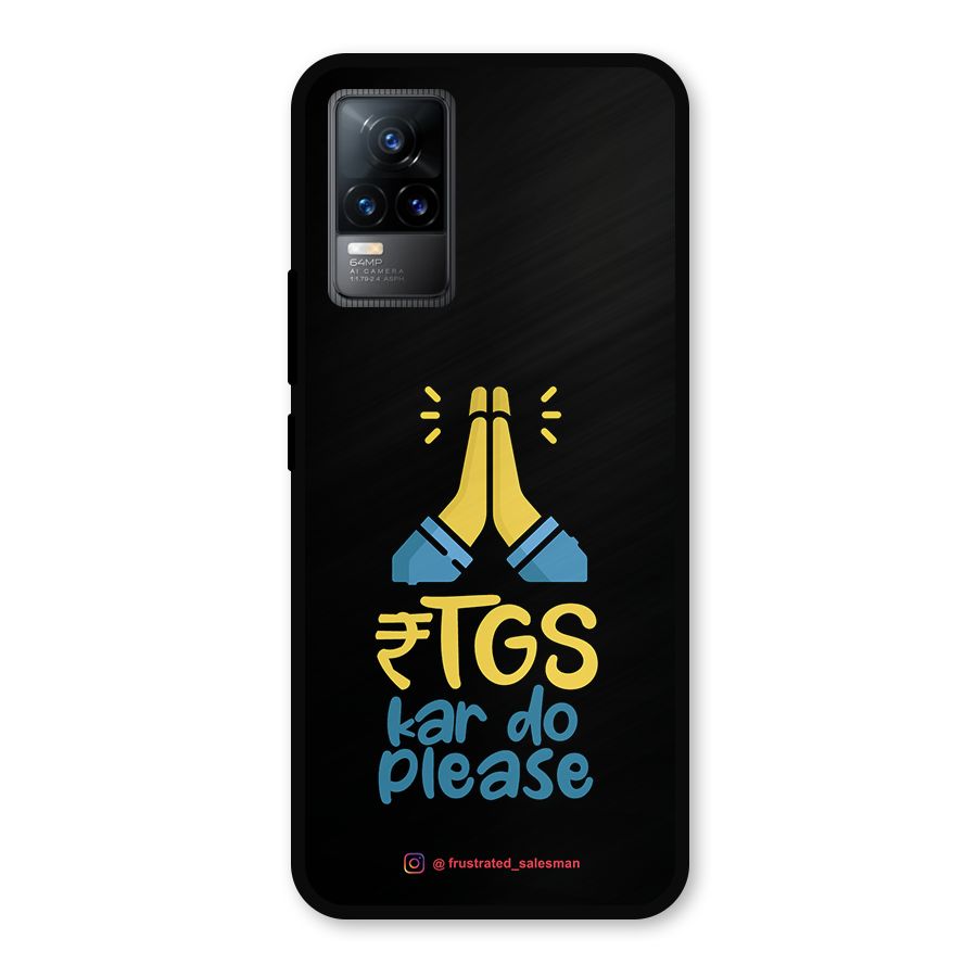 RTGS Kar Do Please Black Metal Back Case for Vivo Y73