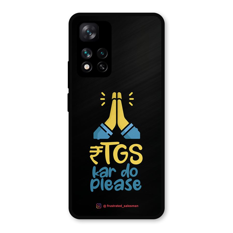 RTGS Kar Do Please Black Metal Back Case for Xiaomi 11i Hypercharge 5G