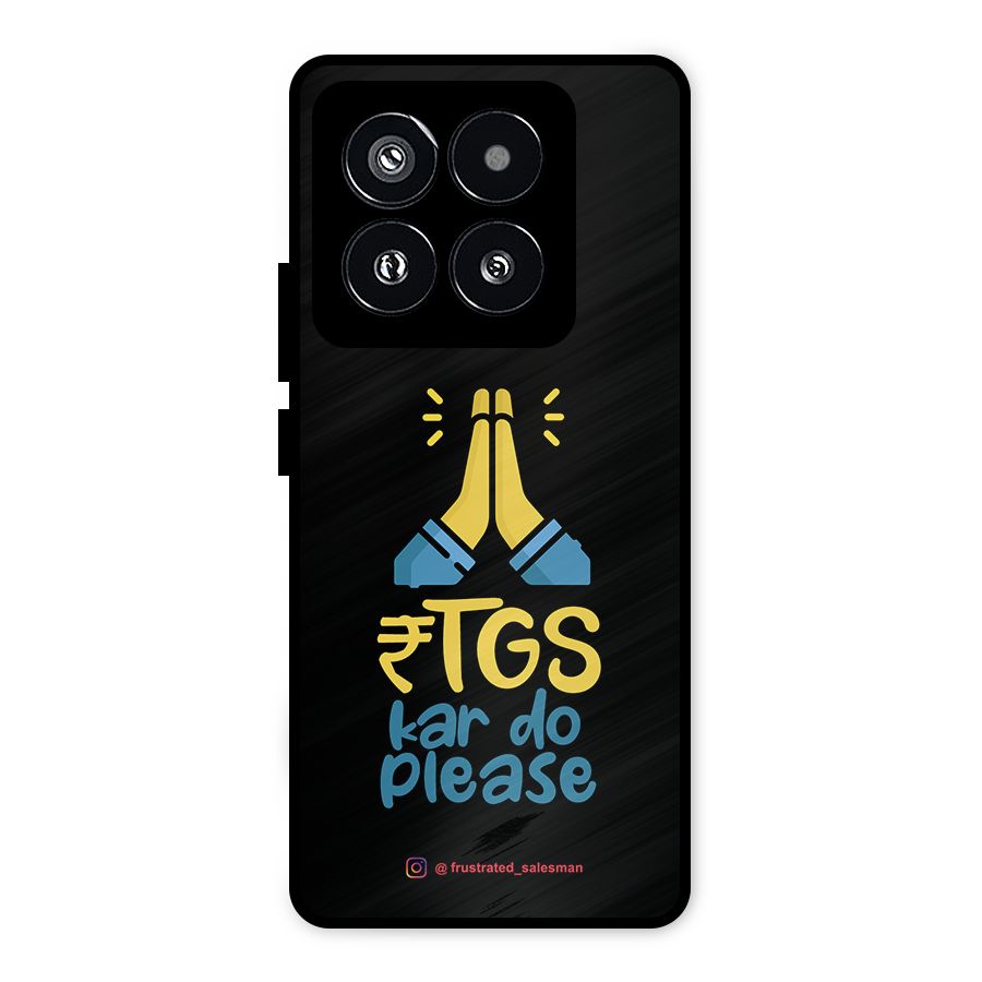 RTGS Kar Do Please Black Metal Back Case for Xiaomi 14 Pro