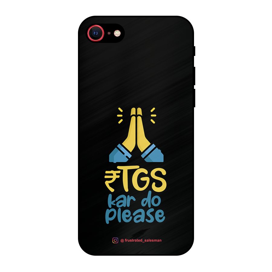 RTGS Kar Do Please Black Metal Back Case for iPhone 7