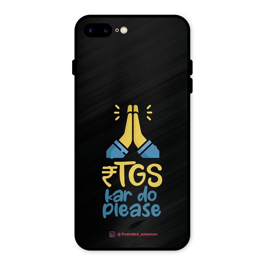 RTGS Kar Do Please Black Metal Back Case for iPhone 7 Plus