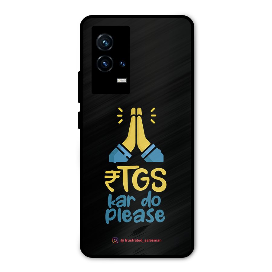 RTGS Kar Do Please Black Metal Back Case for iQOO 9 5G