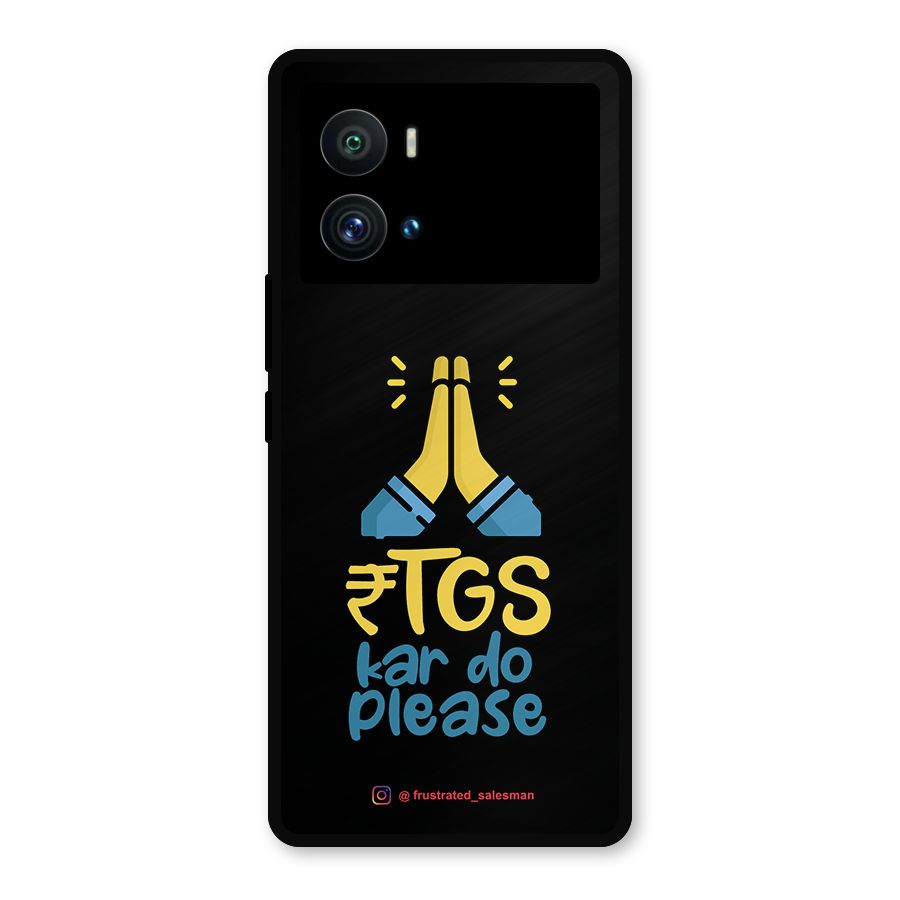RTGS Kar Do Please Black Metal Back Case for iQOO 9 Pro