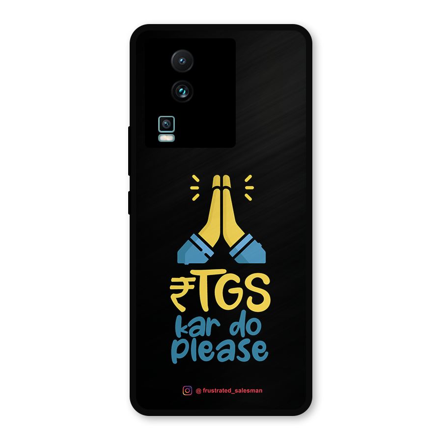 RTGS Kar Do Please Black Metal Back Case for iQOO Neo 7