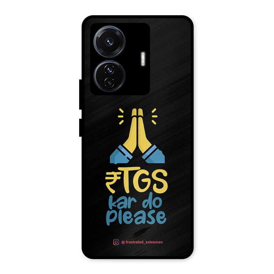 RTGS Kar Do Please Black Metal Back Case for iQOO Z6