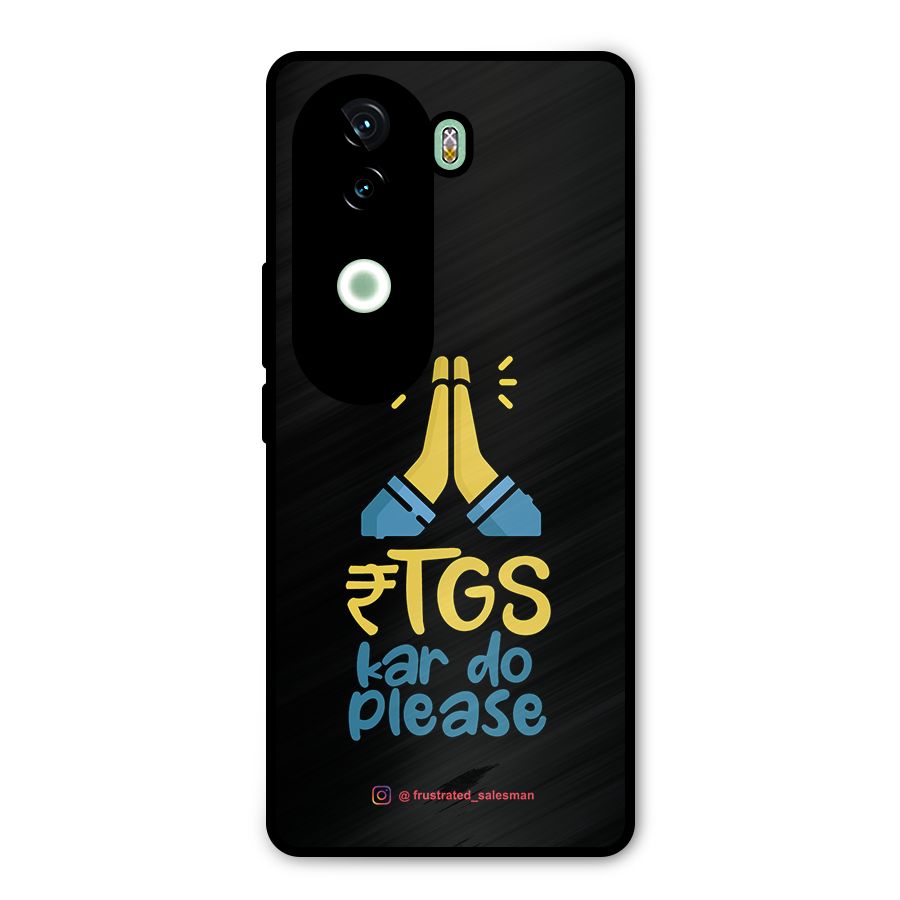RTGS Kar Do Please Black Metal Back Case for iQOO Z9s