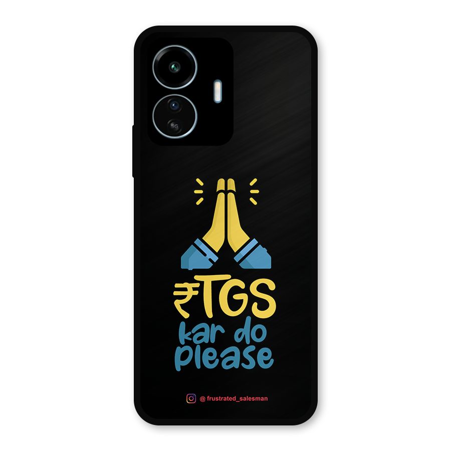 RTGS Kar Do Please Black Metal Back Case for vivo iQOO Z6 Lite 5G